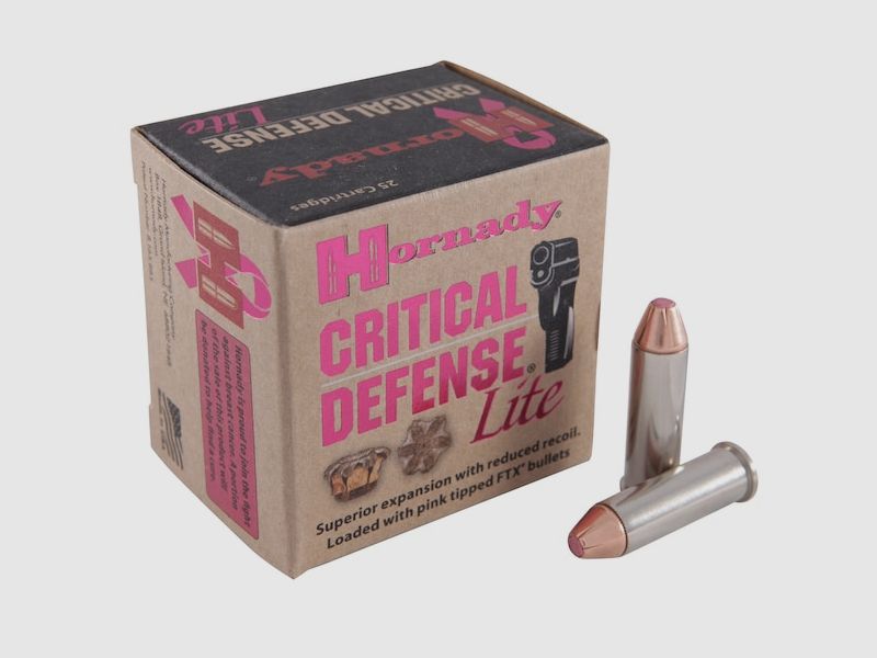 Hornady Critical Defense Lite .38 Special 90GR FTX 25 cartouches
