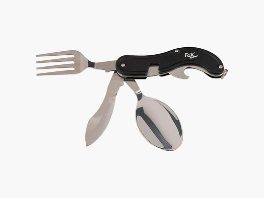 Fox Outdoor Fox Outdoor Taschenmesserbesteck 4-teilig schwarz