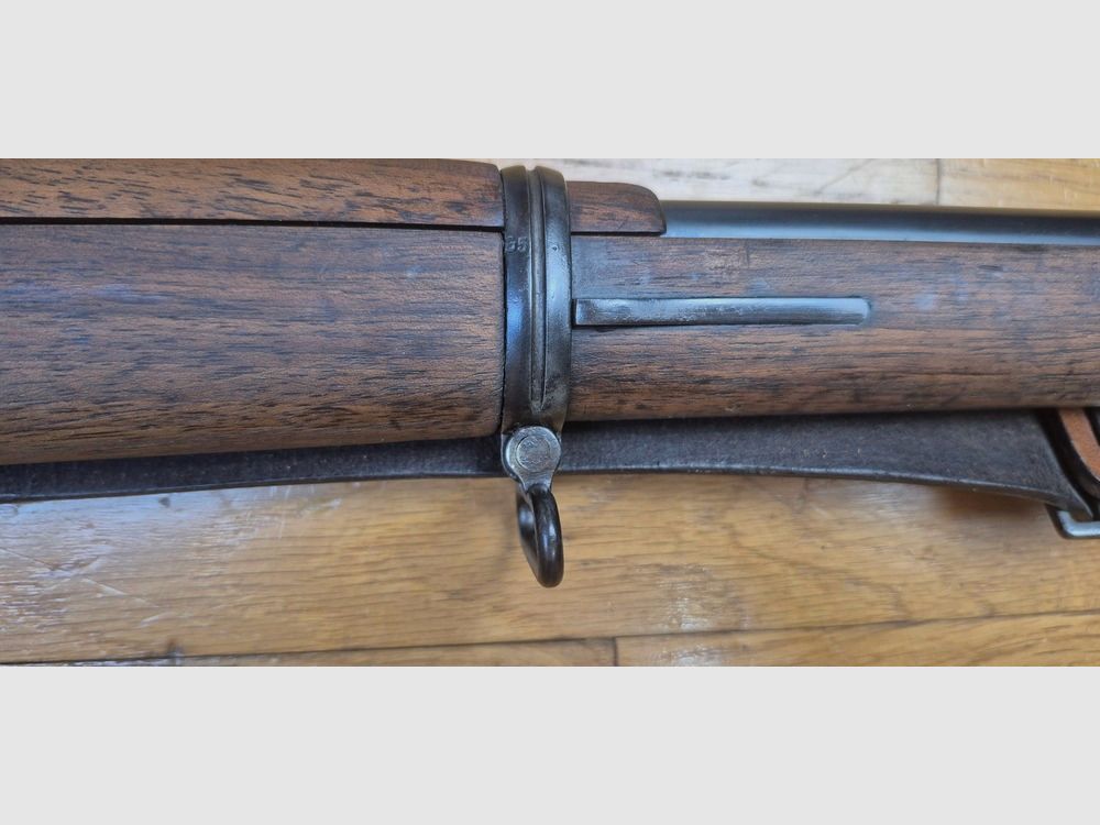 Prachtig geweer G98 – Geweer 1898 – Arsenal Spandau in 1900 – Origineel kaliber 8×57 IS – Volledig monomatrikuleerbaar behalve de conforme reinigingsstaaf – Originele bruine leren riem – Prestigieuze toewijzing aan de 1e Grenadier Kronprinz "1. R. 4. 150." – TBE+, afbeelding 9 van 31