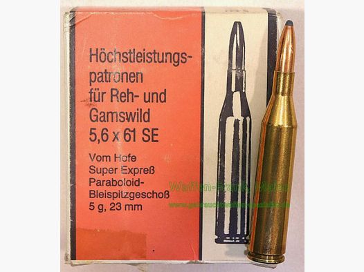 Hirtenberger / Österreich Büchsenpatronen 5,6x61SE