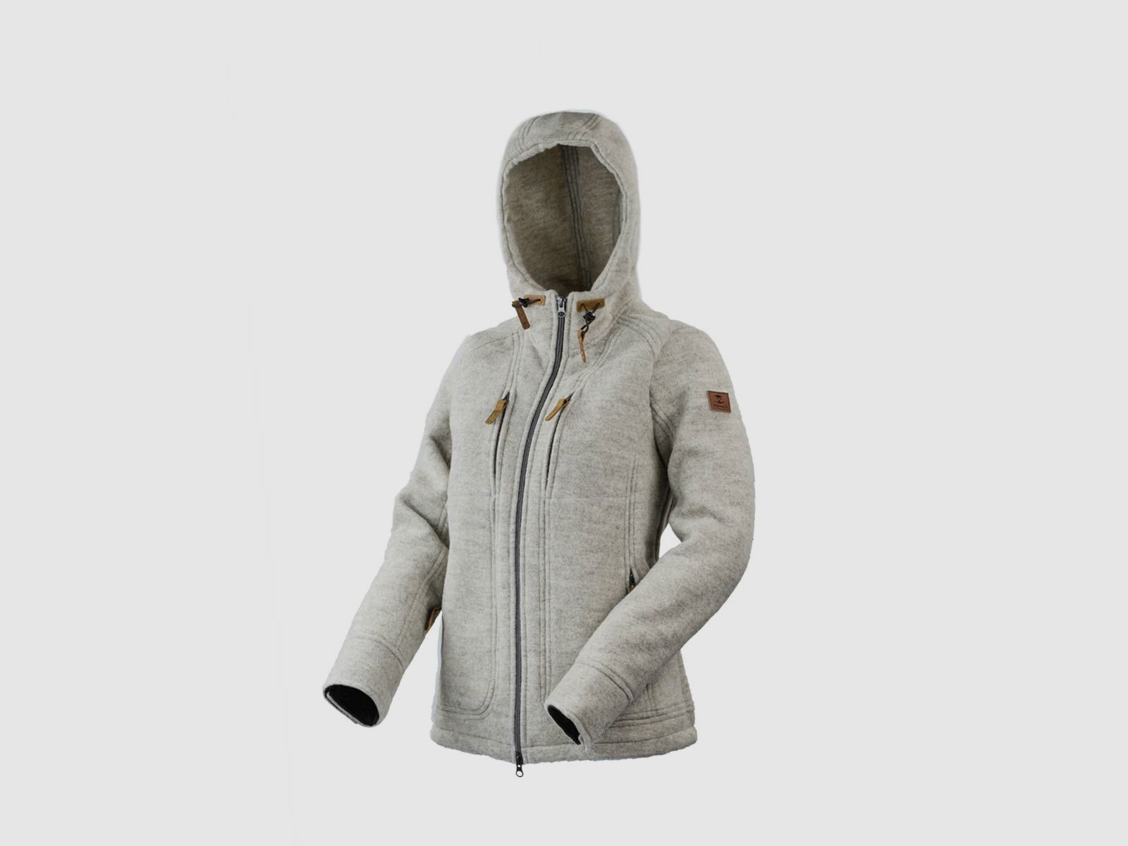 Lodenfleecejacke "Kapuzenwally" Mod. 2023, Rauchgrau