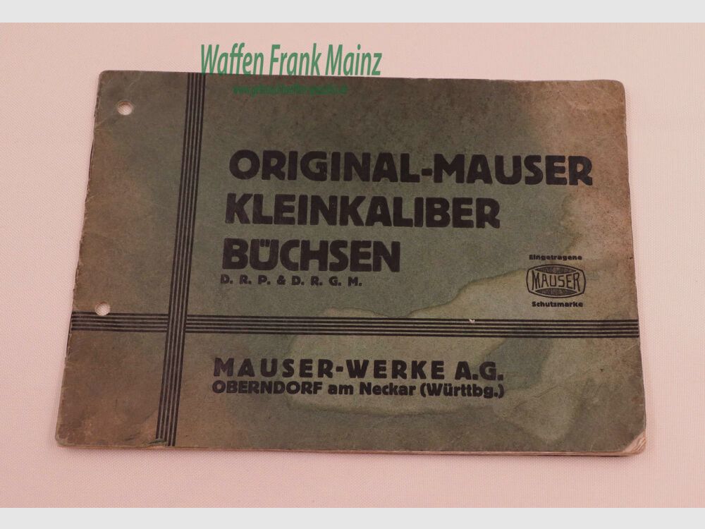 Mauser - Oberndorf Bedienungsanleitung KK-Büchsen
