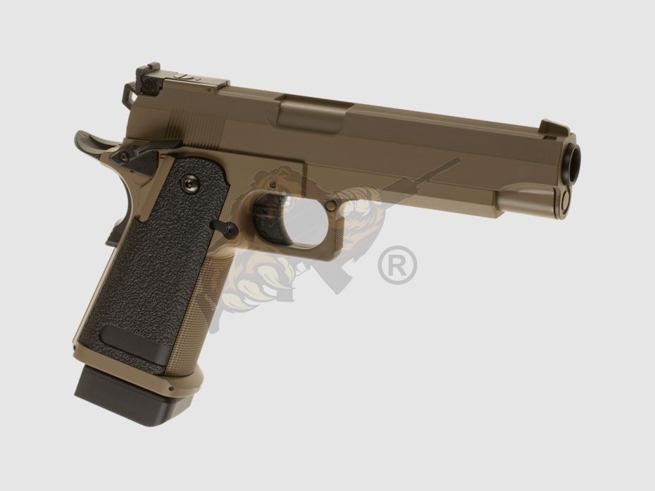 Cyma Hi-Capa CM.128 Metalslide Airsoft Tan - max 0,5 Joule