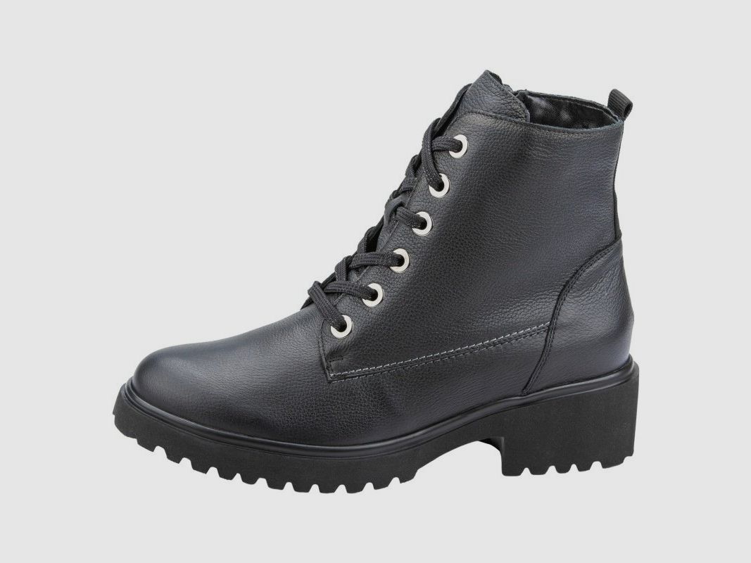 Waldläufer Damen Stiefelette H-Luise Schwarz 6 UK - 39,5 EU