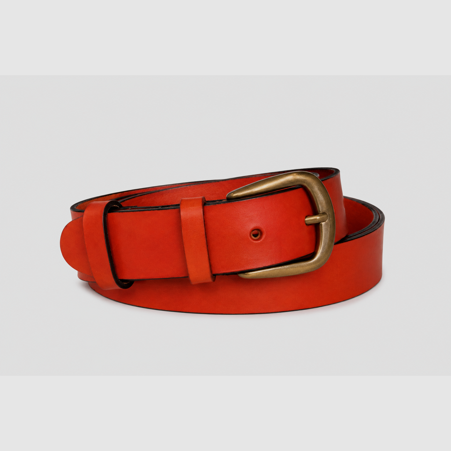 Ceinture en cuir rouge