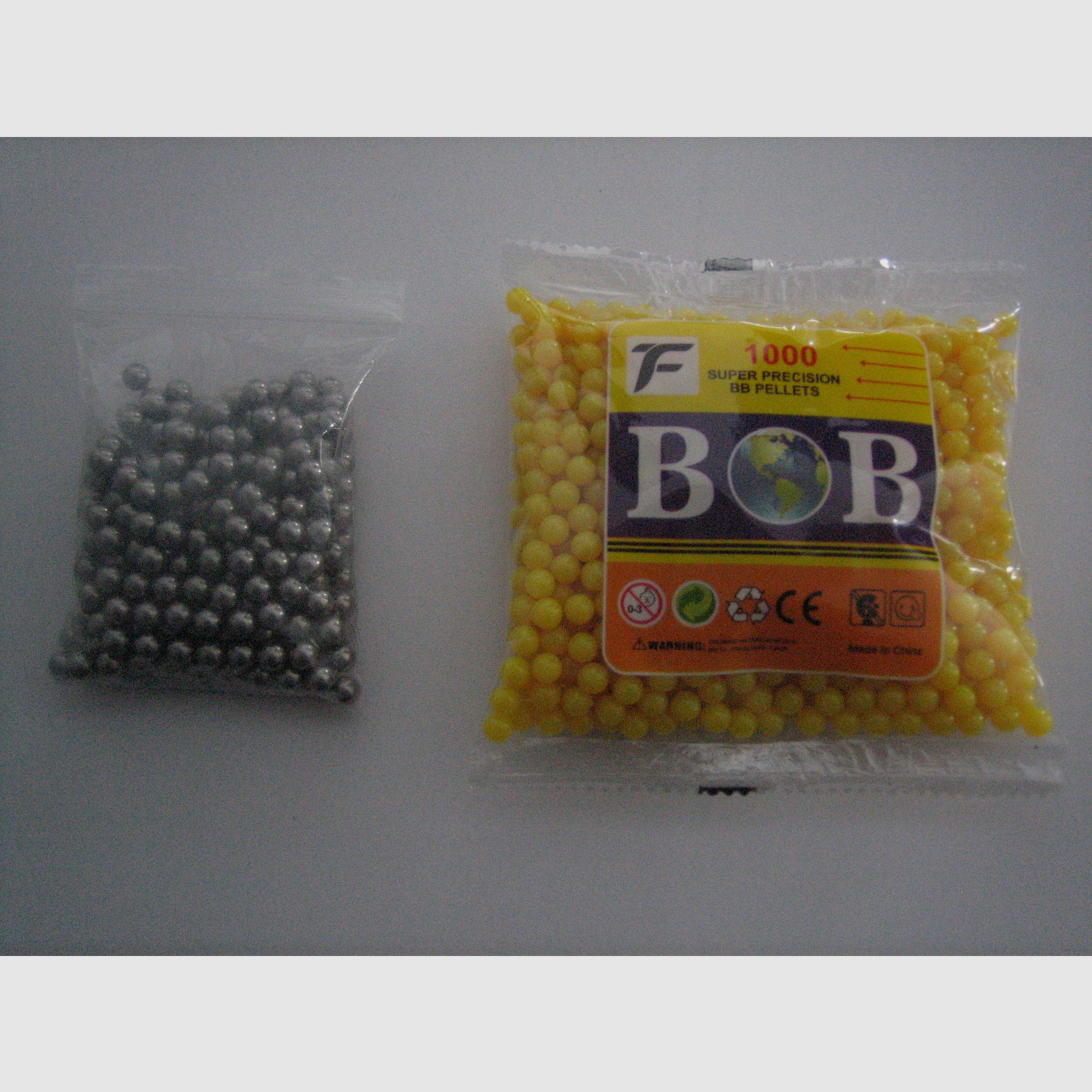 6mm BB cartouches billes lisses en cristaux de plastique 1000 pièces et environ 400 billes en acier 6mm