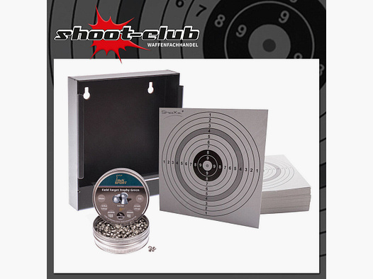 shoXx piège à balles + HN Field Target Trophy Green 4,5 mm + 120 ZS