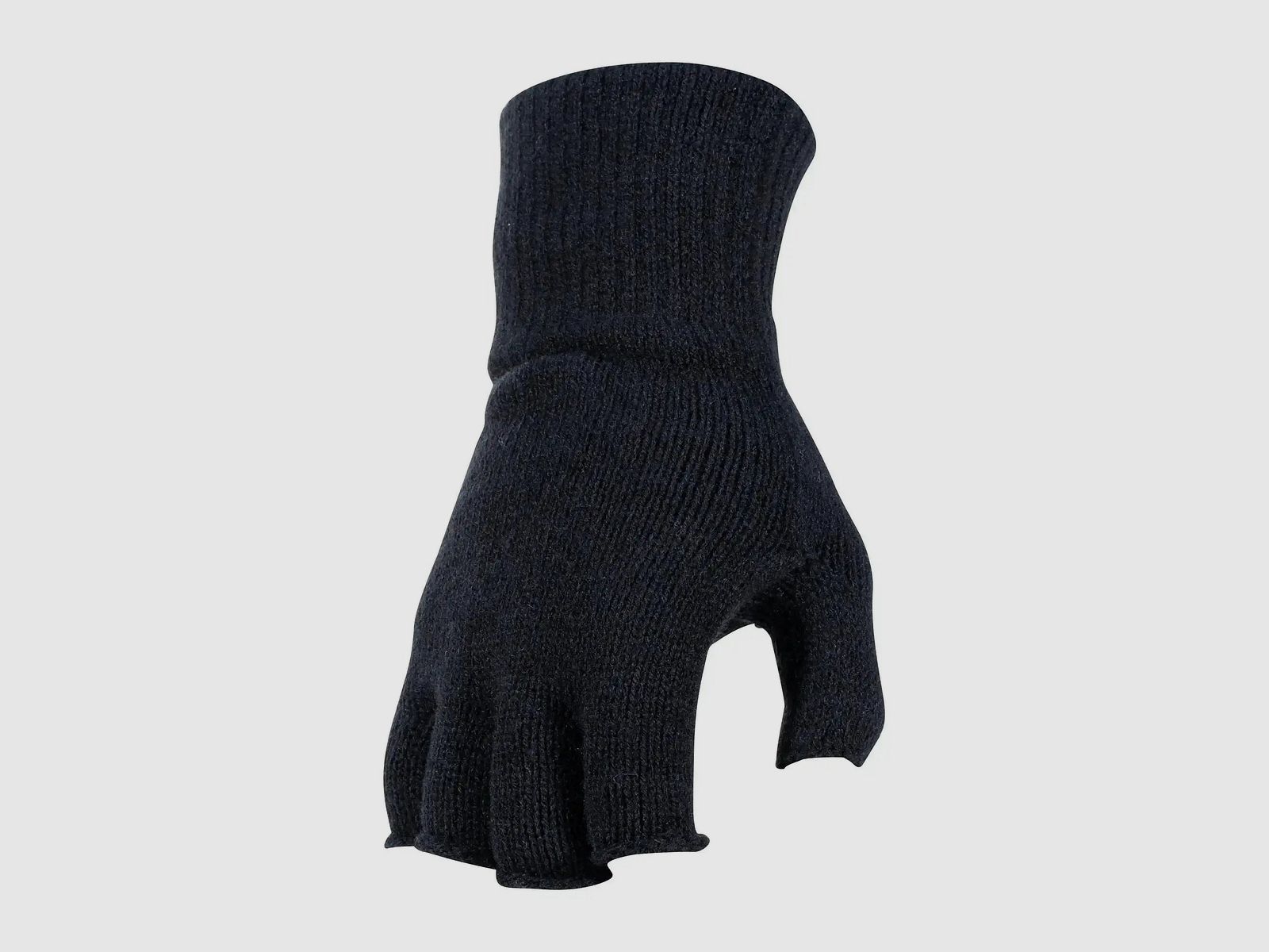 MFH MFH Gants tricotés sans doigts noirs pour hommes