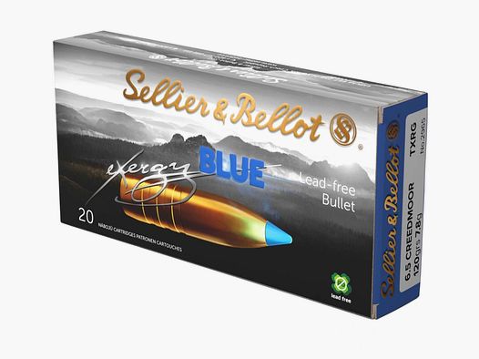 Sellier & Bellot 2003918 6,5 Creedmoor TXRG bleu 7,8g 120grs. 20 pcs sans plomb