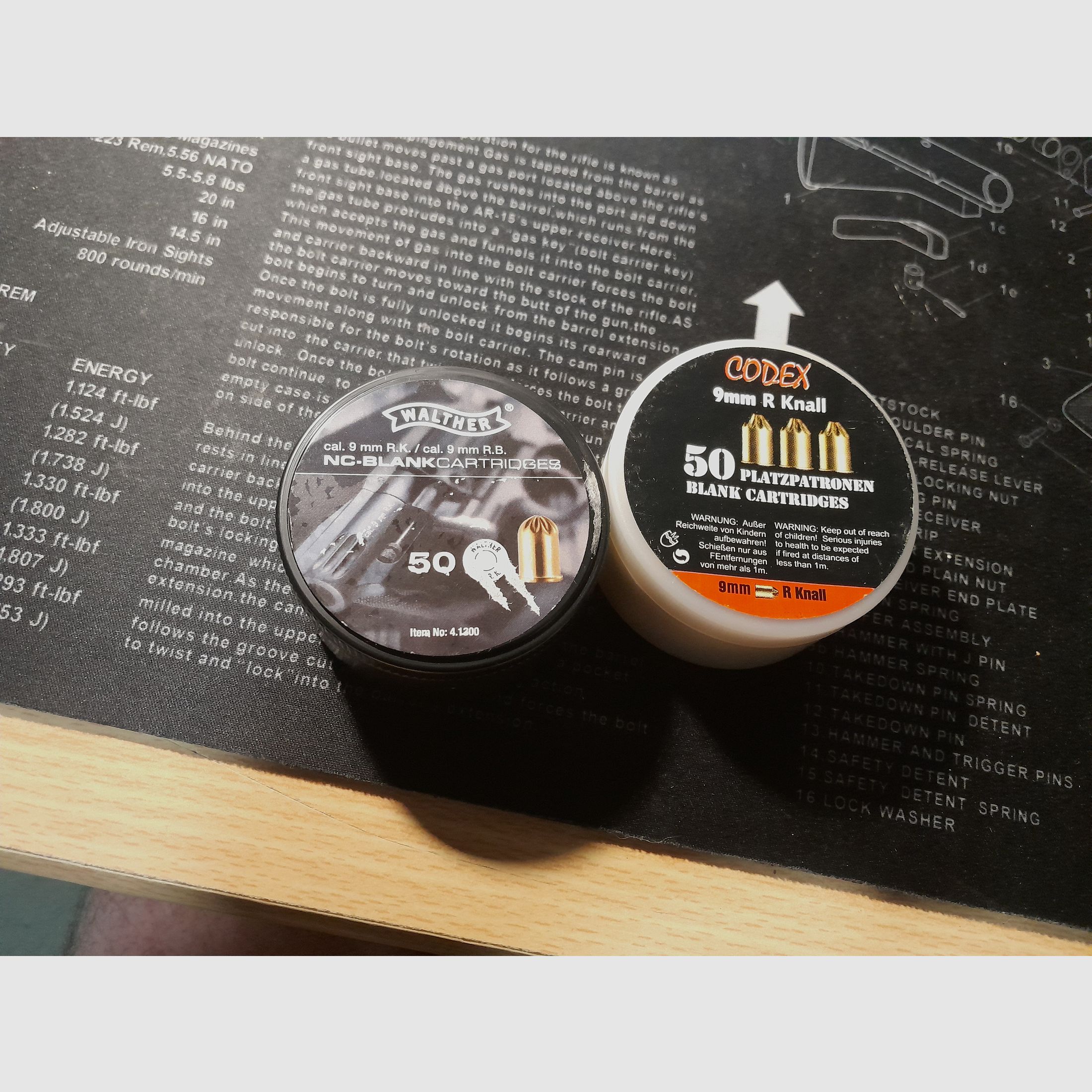 100 Schuss 9mm rk Schreckschuss Platzpatronen