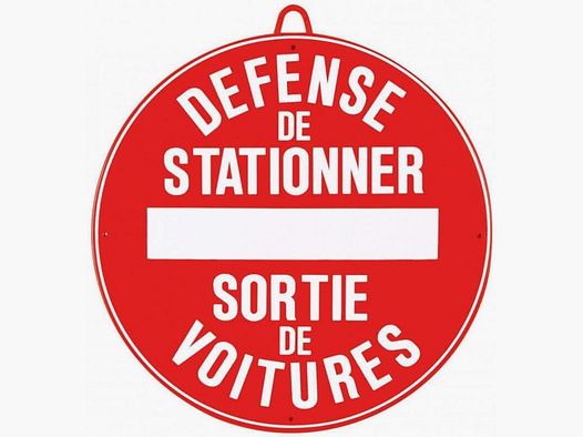 Januel No Parking Sign - Dia. 28 cm