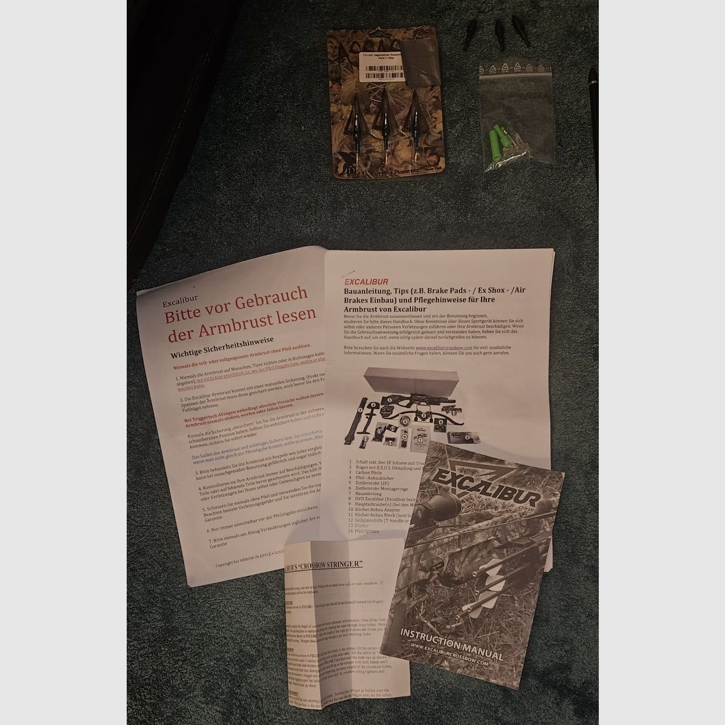 Excalibur Matrix 330 Armbrust + viel Zubehör (Ersatzwurfarme, Tasche, ZF) – sehr guter Zustand