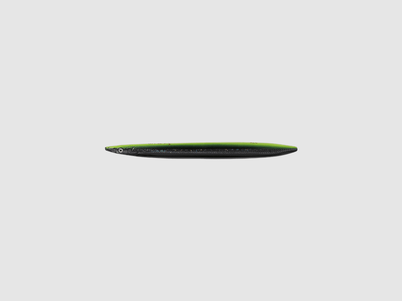 Savage gear Line thru Sandeel 19 Gram – SORT GLOW