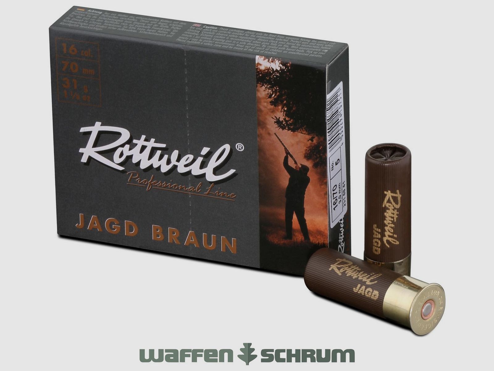 Rottweil Jagd braun Plastik 16/70 3,0mm - 31g