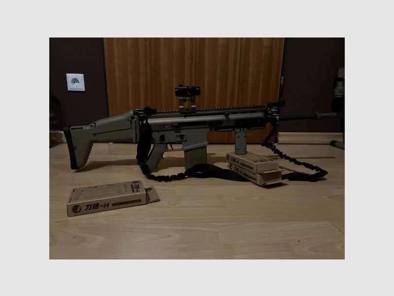 WE FN Herstal Scar H MK17 GBB with 4 magazines