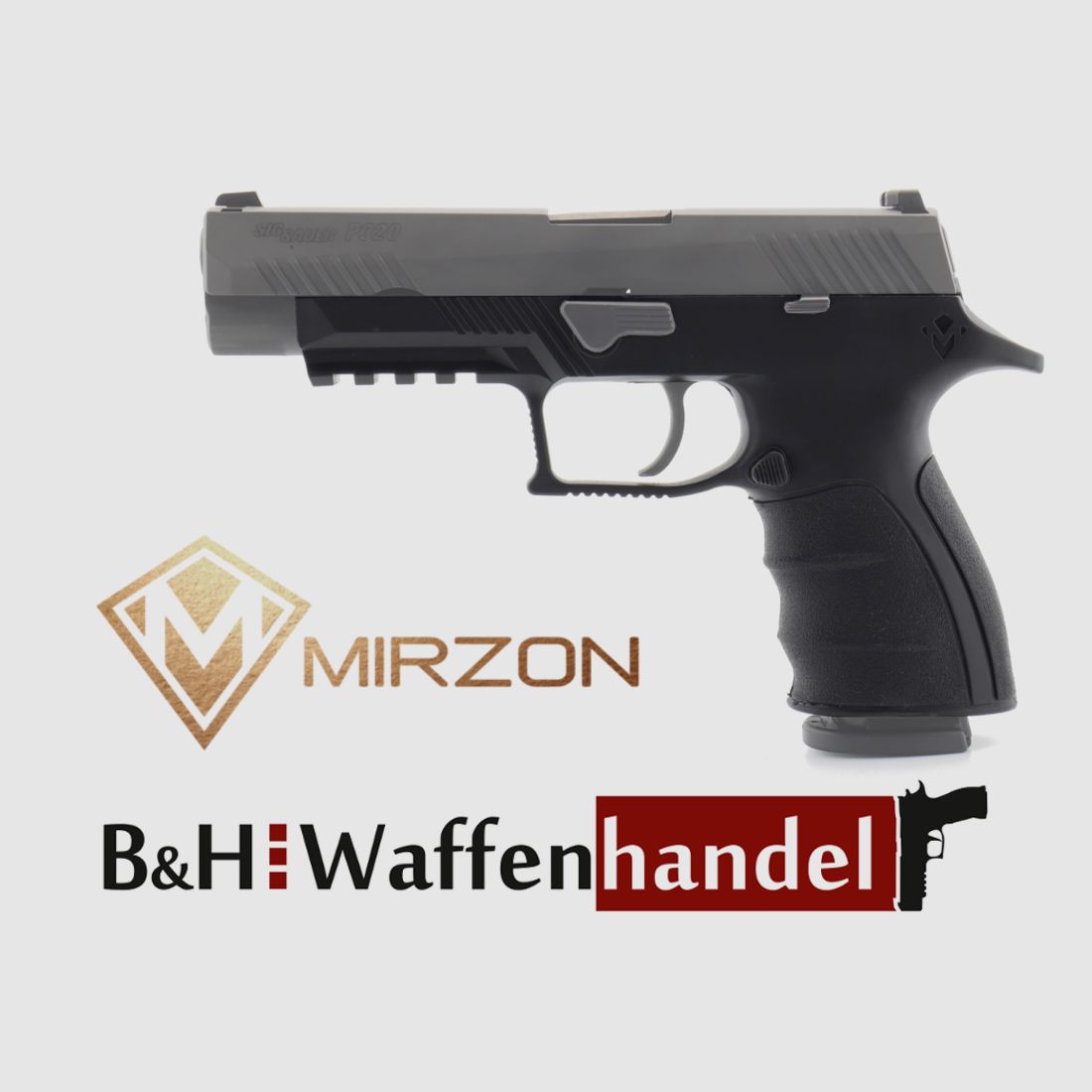 Neu: MIRZON Griffmodul / Griffstück für Sig Sauer P320 Pistole Enhanced Black - frei verkäuflich ohne EWB! - X5 X-Five SIG Polymerpistole Griffrahmen