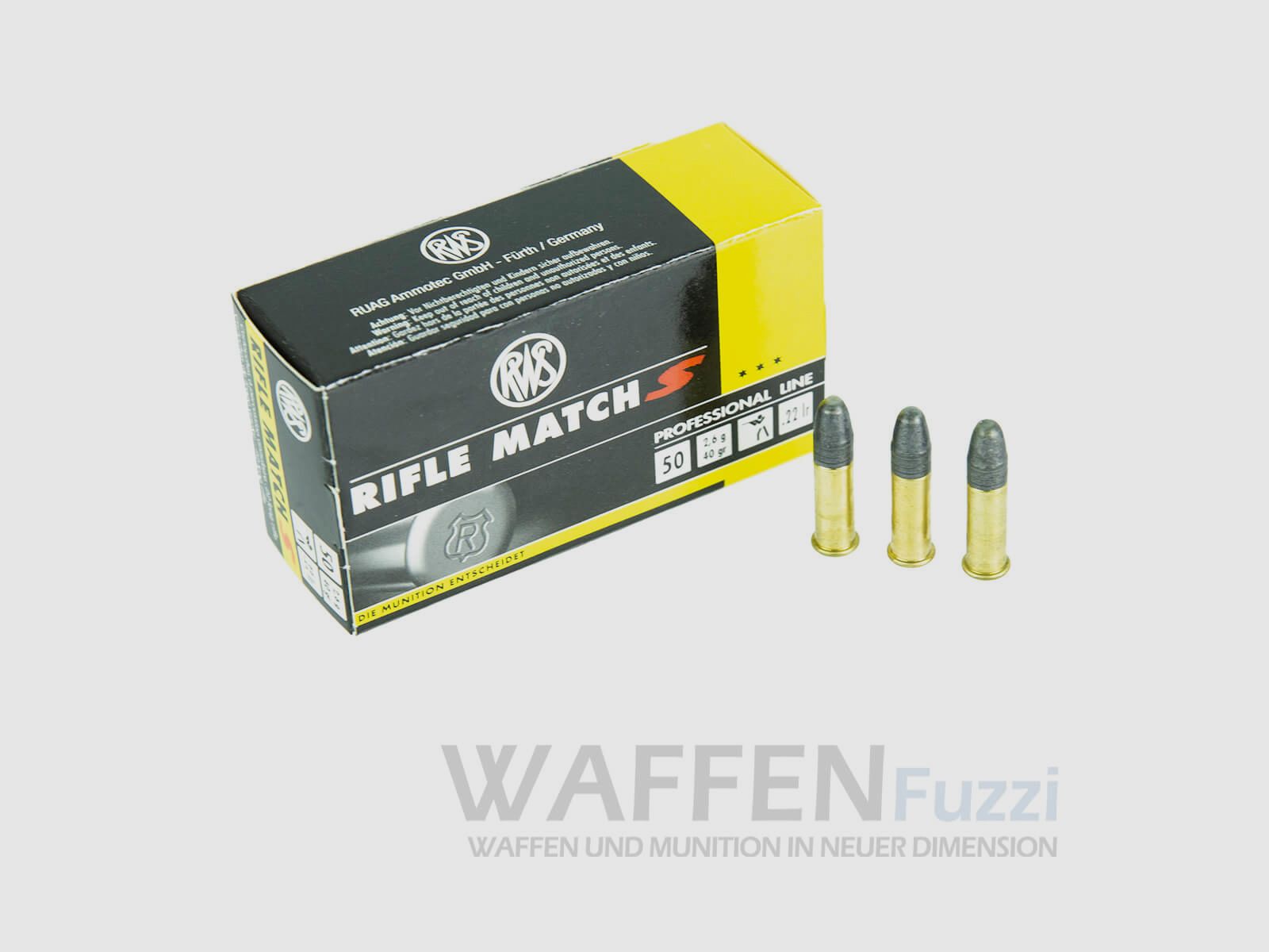 RWS Rifle Match S Kaliber .22lr 50 Schuss