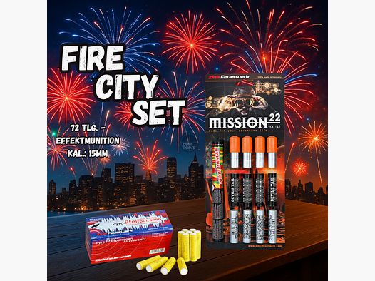 FIRE CITY SET !!! - Effektmunition/ Feuerwerk - 72 tlg.