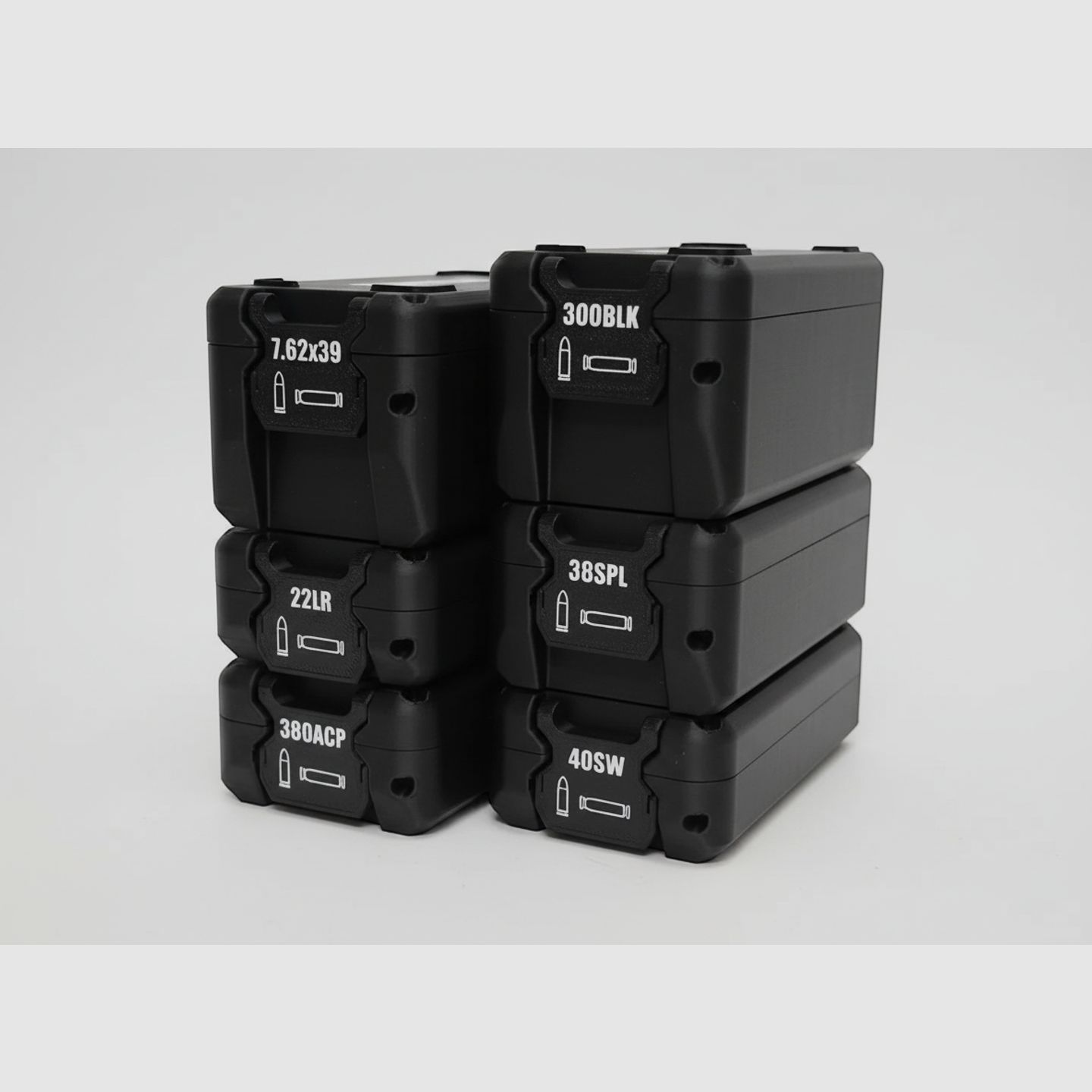 Filamelt Munitionsbox / 40 S&W / 'Klapp- / Rastdeckel' / Patronenbox, Ammo Box