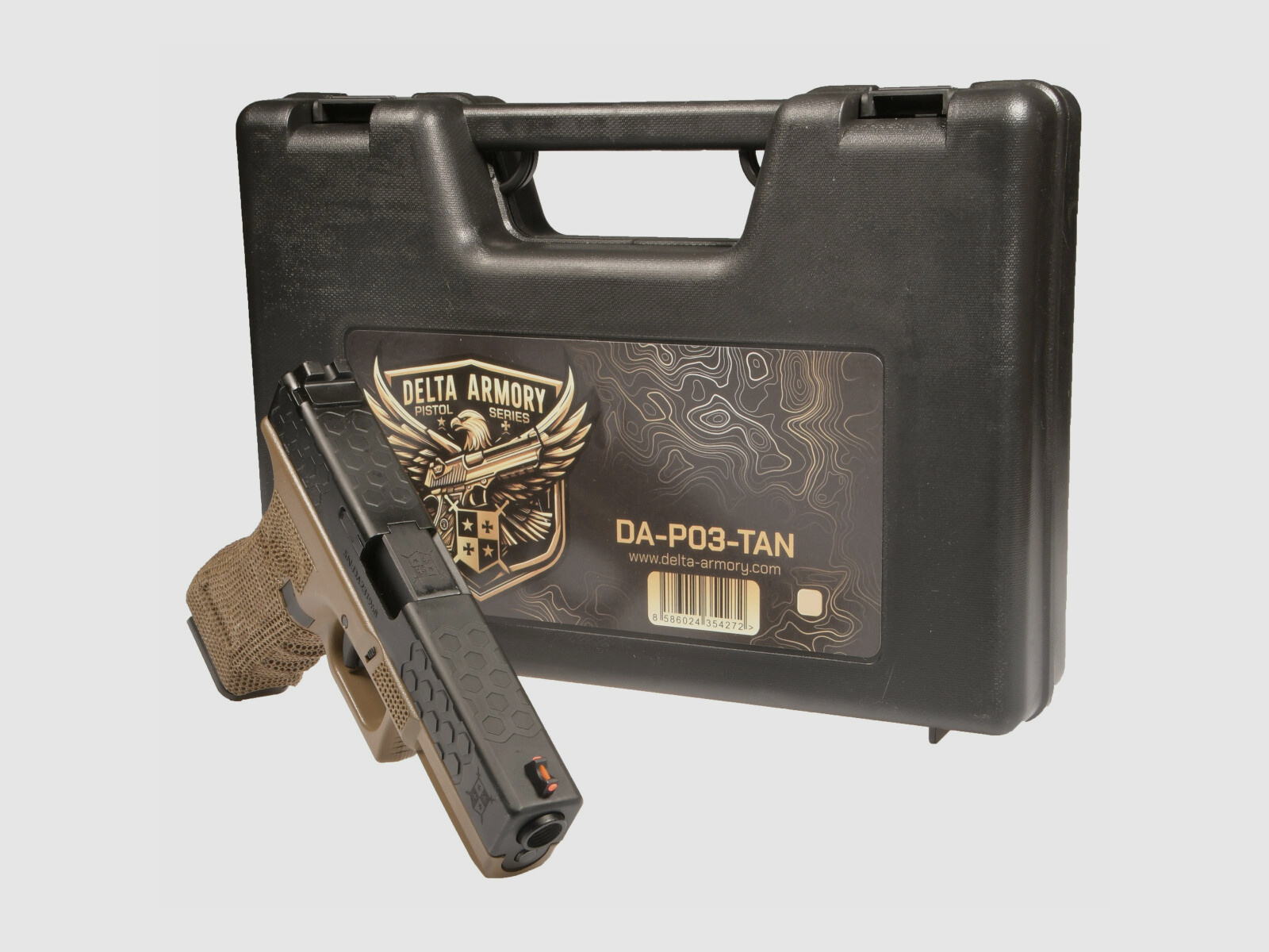 P03 GBB Airsoft Pistole in TAN | Delta Armory