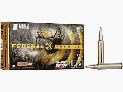 Federal Premium Barnes TSX .300 Win. Mag. 165GR HP 20 cartouches