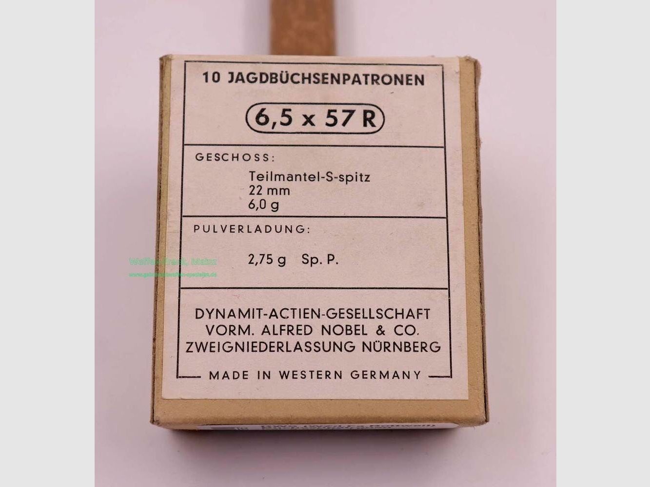 RWS (WZd.Fa.Rottweil) Büchsenpatronen 6,5x57R