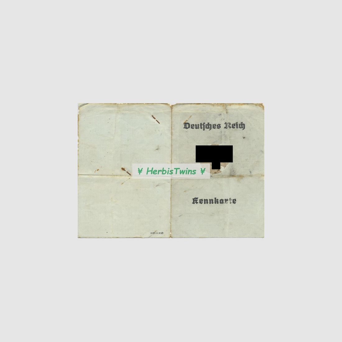 KENNKARTE DEUTSCHES REICH 1942 Kitzingen Unterfranken