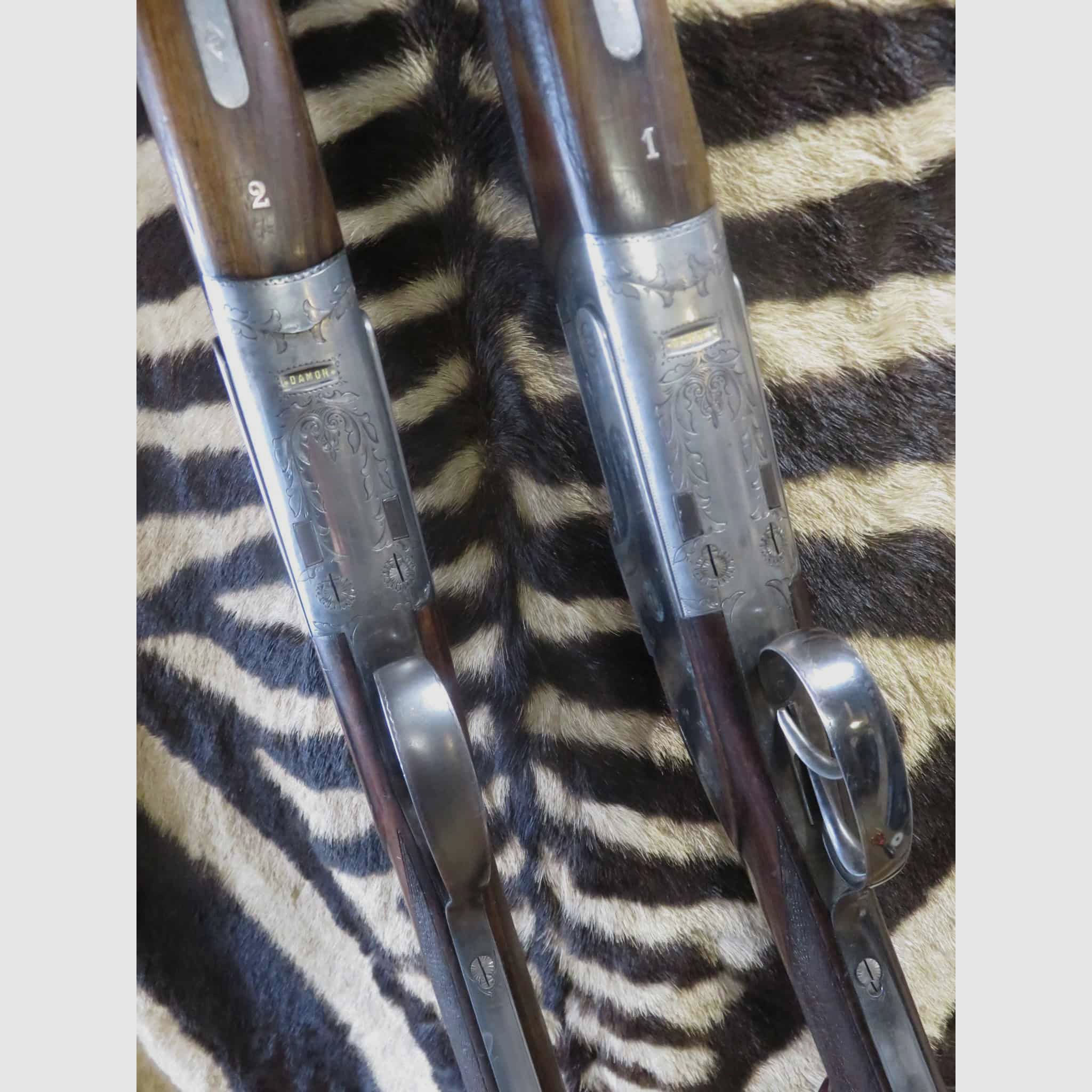 Paar DAMON PETRIK Bockdoppelflinte Kal. 16/70 Lauf 68 cm 1/4 1/4, Bild 6 von 12