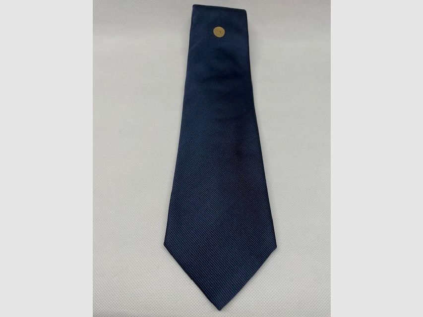 Cravatta di seta blu scuro con pallina da golf