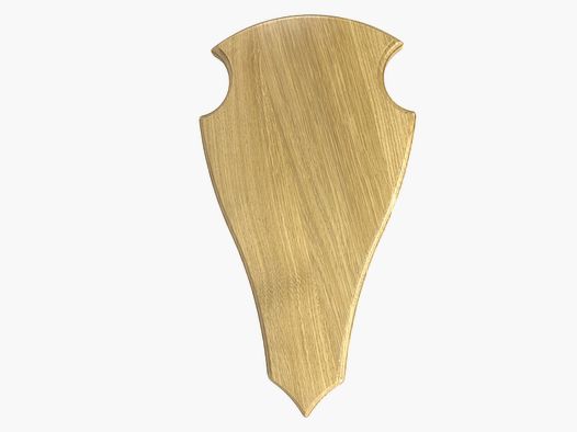 Trophäenschild Damhirsch 38x20 hell spitz