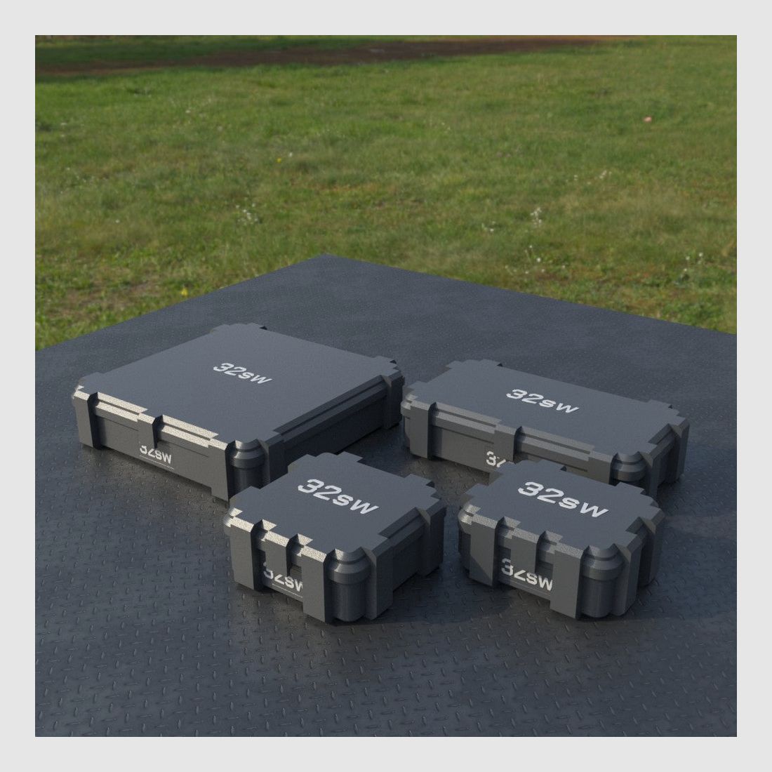 Filamelt Munitionsbox / .32 S&W Long / ‘Klappdeckel’ / Patronenbox, Ammo Box