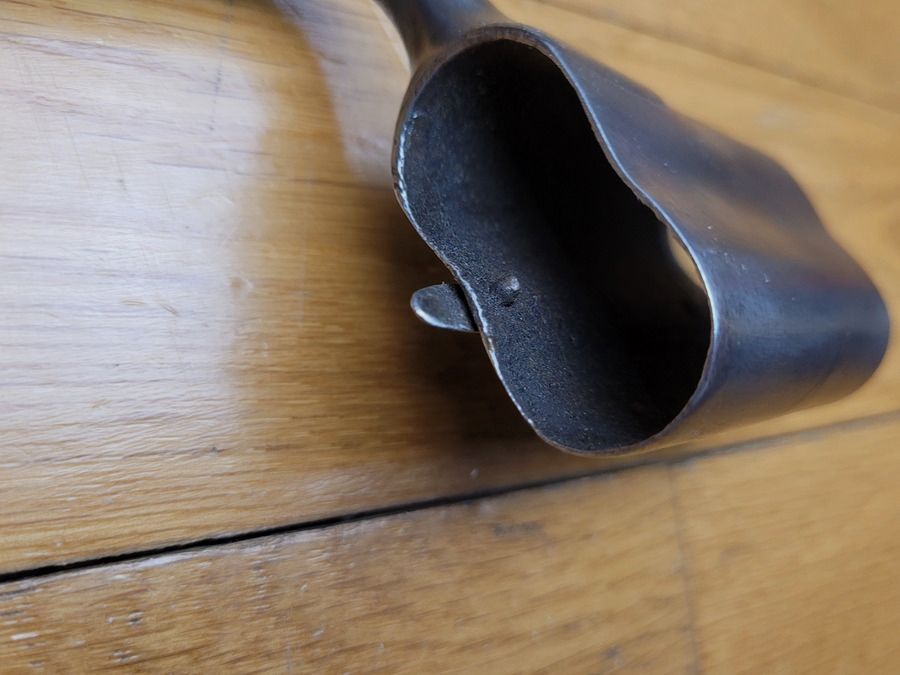 Très belle baïonnette de fusil de chasse! Ingénieux dispositif de blocage – Pour canon double – genre calibre 12/16 – réalisée très professionnellement – TBE +, image 8 sur 10