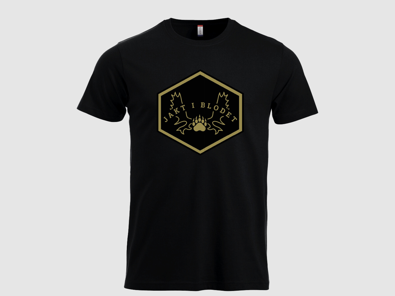 Nouveau t-shirt classique pour homme noir "Chasser dans le sang" 2XL