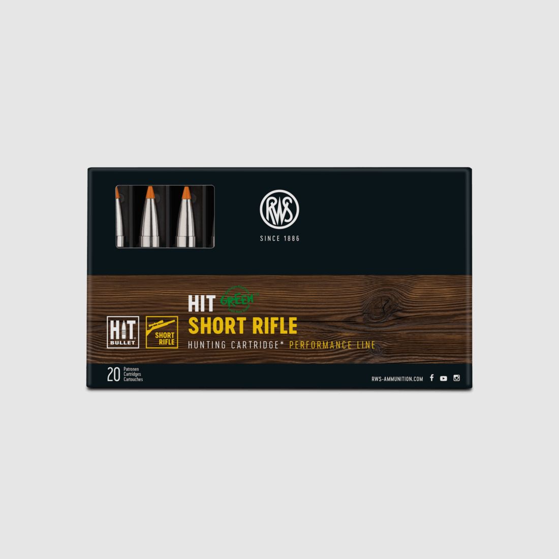 RWS Hit Short Rifle Kal. 308 Win. - 9,7g / 150gr