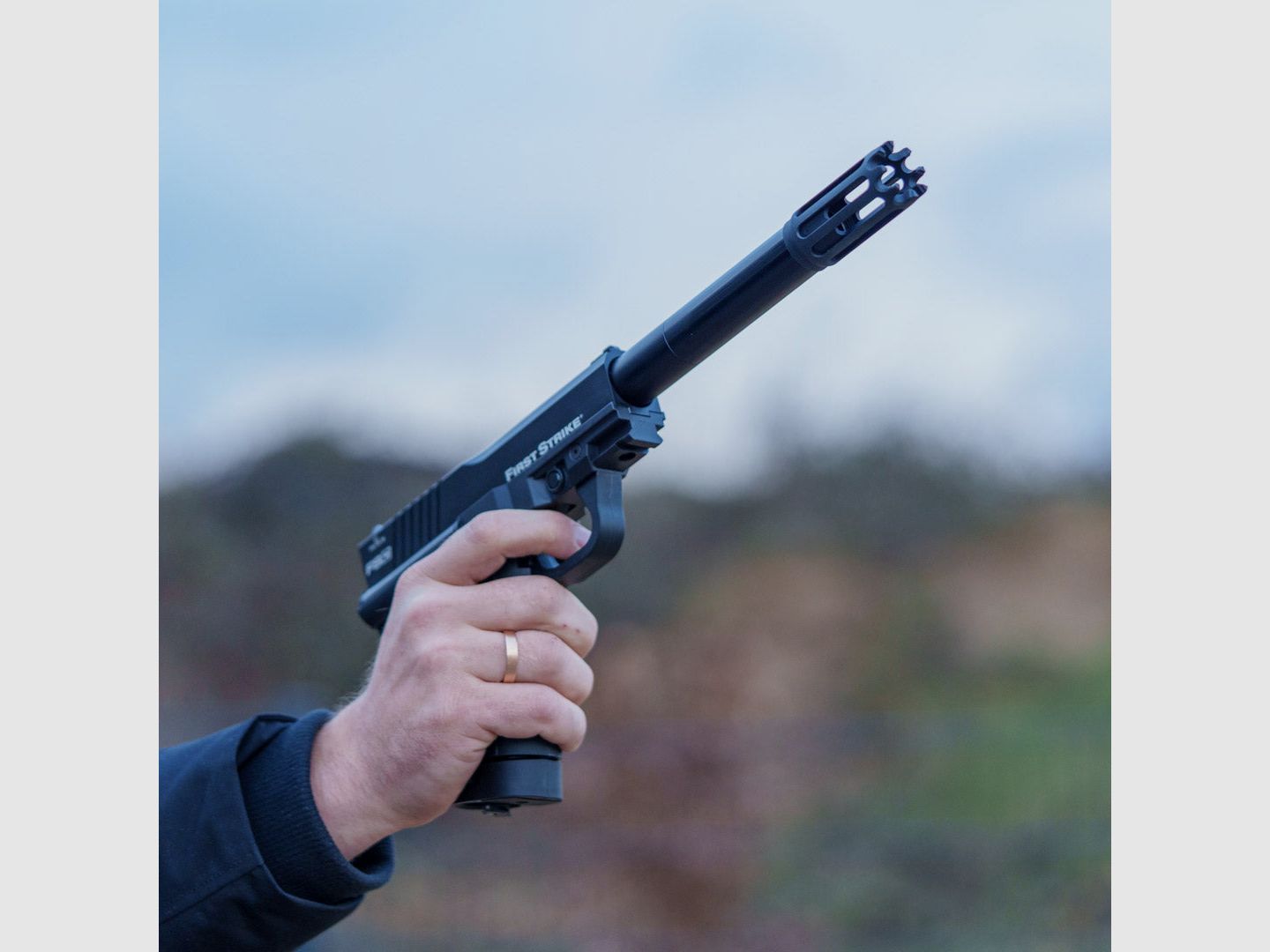 TUNING BARREL FSC PISTOL | STEEL + MUZZLE BRAKE | BLACK | 22x1,5mm | FSC Pistol | Valken Milsig M17 | HDX68 | DIAMETER.684