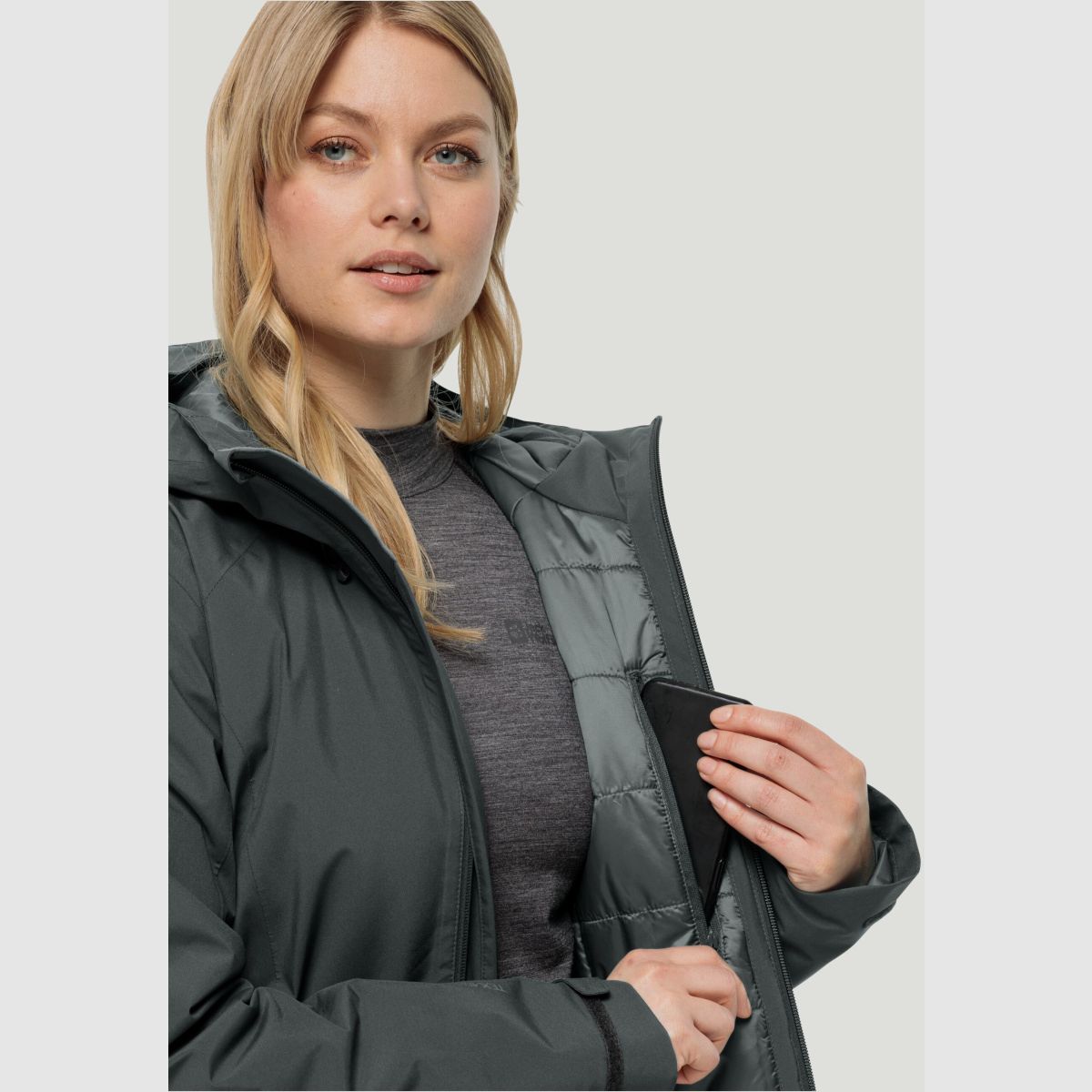 JACK WOLFSKIN Heidelstein Ins Jkt W Slate Green