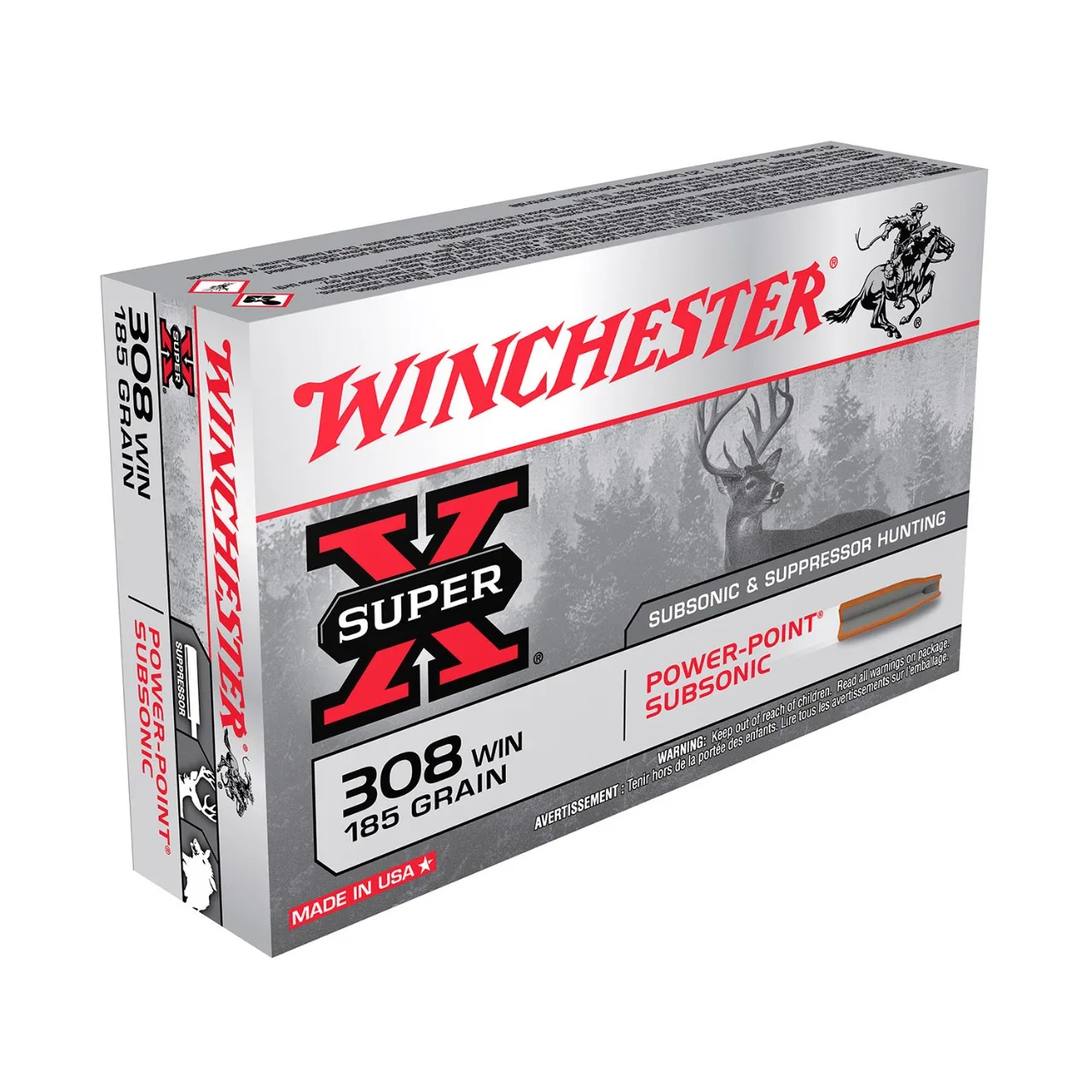 .308 Win WINCHESTER POWER POINT subsonic 185gr