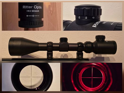 Zielfernrohr Ritter Optik HK3-9X50IR inkl. 11mm Montage