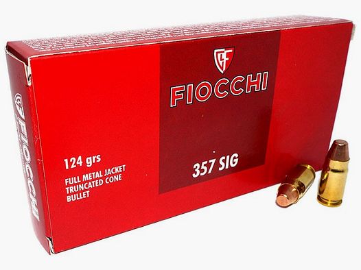 Munición FIOCCHI – 357 SIG – 124 grains – blindada
