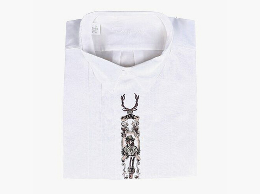 Imperial hunting shirt long sleeve white with embroidery size 50