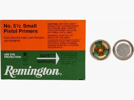 Remington Zündhütchen 5 1/2 Small Pistol 1000 Stück