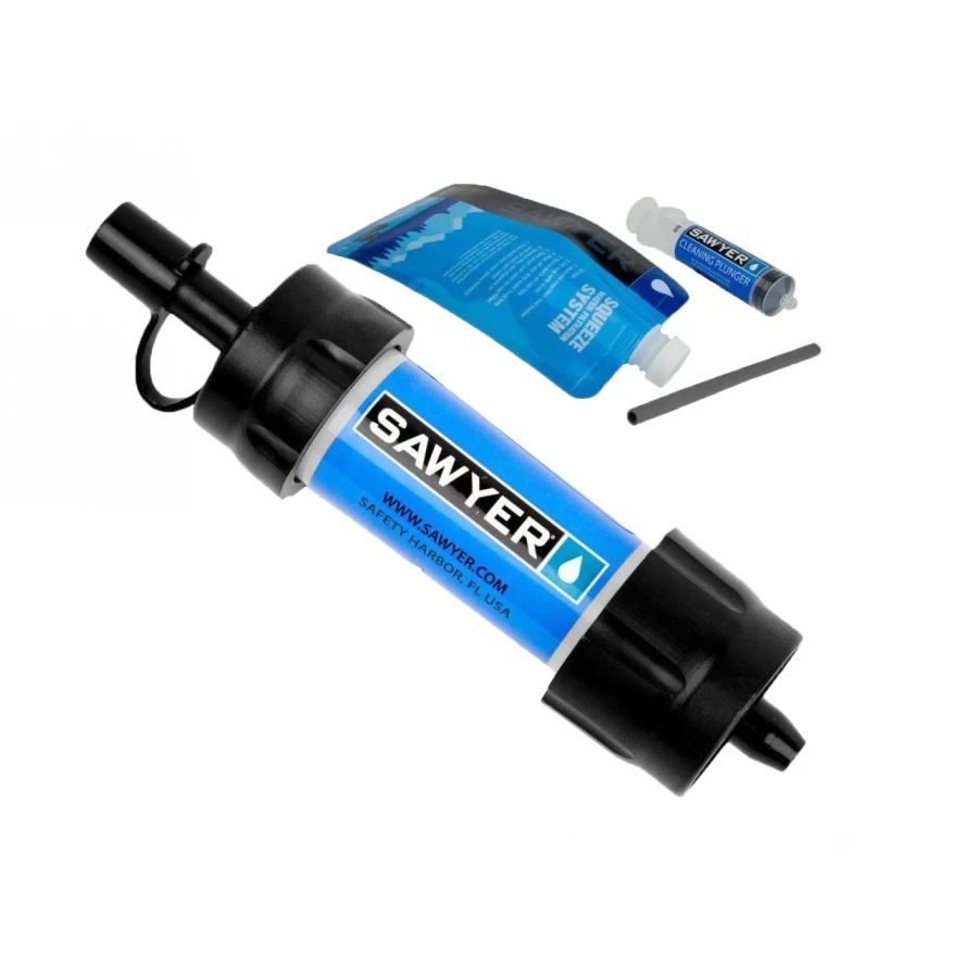 Filtr do wody Sawyer Mini SP128 turystyczny, survivalowy, niebieski