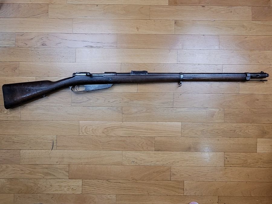 Sulfureux und seltenes Gewehr 1888 „Kommission“ – Arsenal Danzig 1891 – nach Türkei exportiert 1915-1918 – Ursprüngliches Kaliber 8×57 I „S“ – Gute Mechanik – Schöner Lauf – TBE, Bild 2 von 29