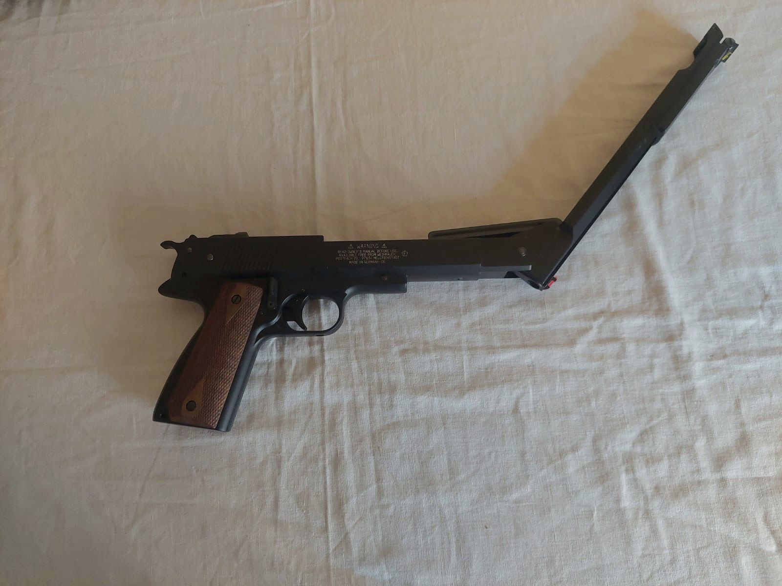 Weihrauch HW45 pistola ad aria compressa 5,5 mm Diabolo brunita + accessori, immagine 5 di 16