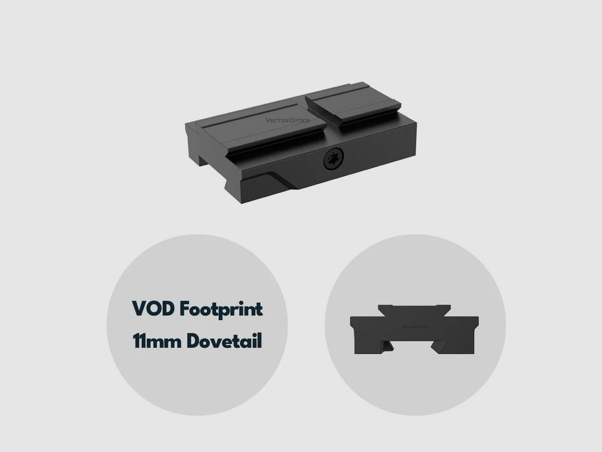 Vector Optics SCFRM-17 Montage mit VOD (Aimpoint) Footprint für 11mm Dovetail, h=6mm