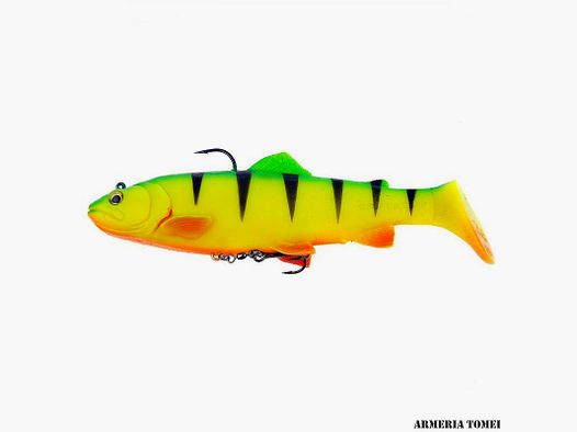 SAVAGE GEAR – 3D TROUT RATTLE SHAD 20.5cm – 8″ 103g – 3 1/2 oz SLOW SINK Fire Tiger