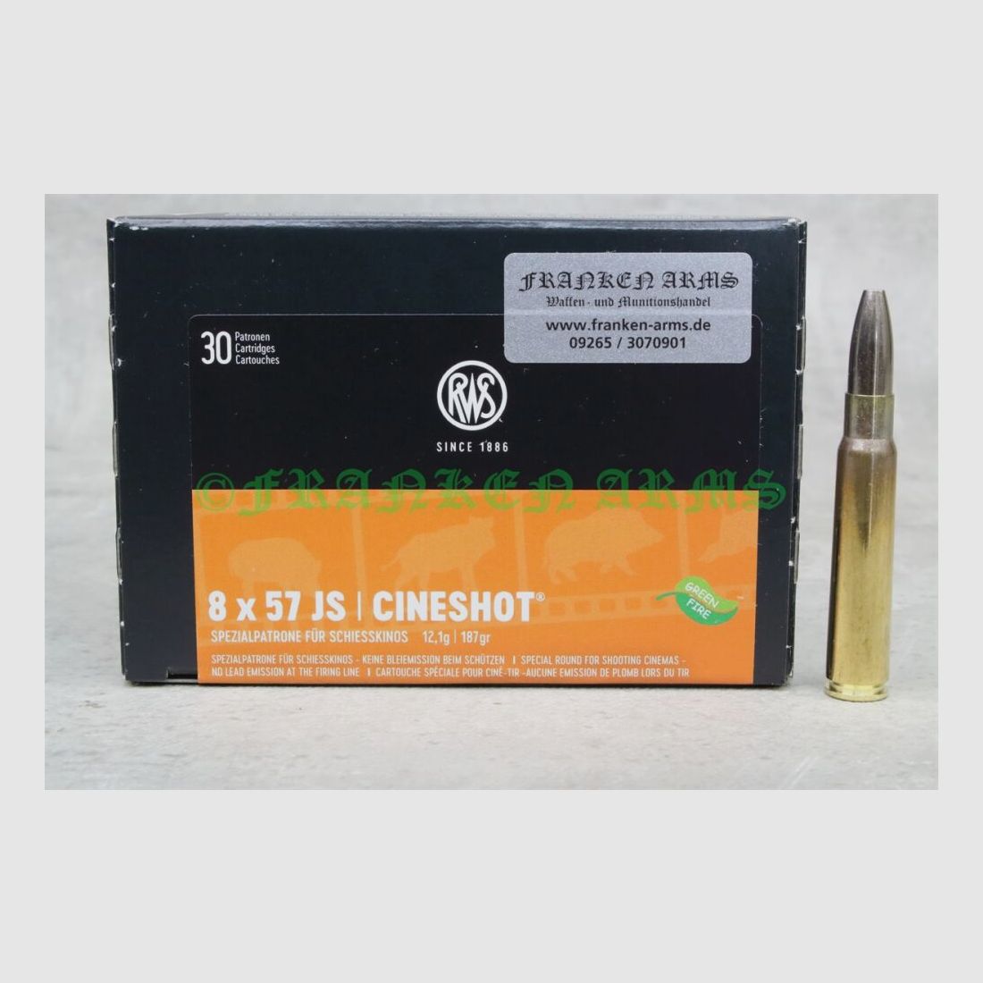 RWS Cineshot 8x57IS 187gr. 12,1g 30 pezzi prezzi a scalare