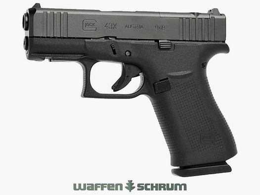 Glock 43X Zwart R/MOS/FS
