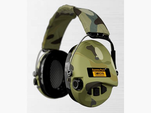 Sordin 75302-X-08-S Elektroniczna ochrona słuchu Supreme Camo Pro X LED na głowę