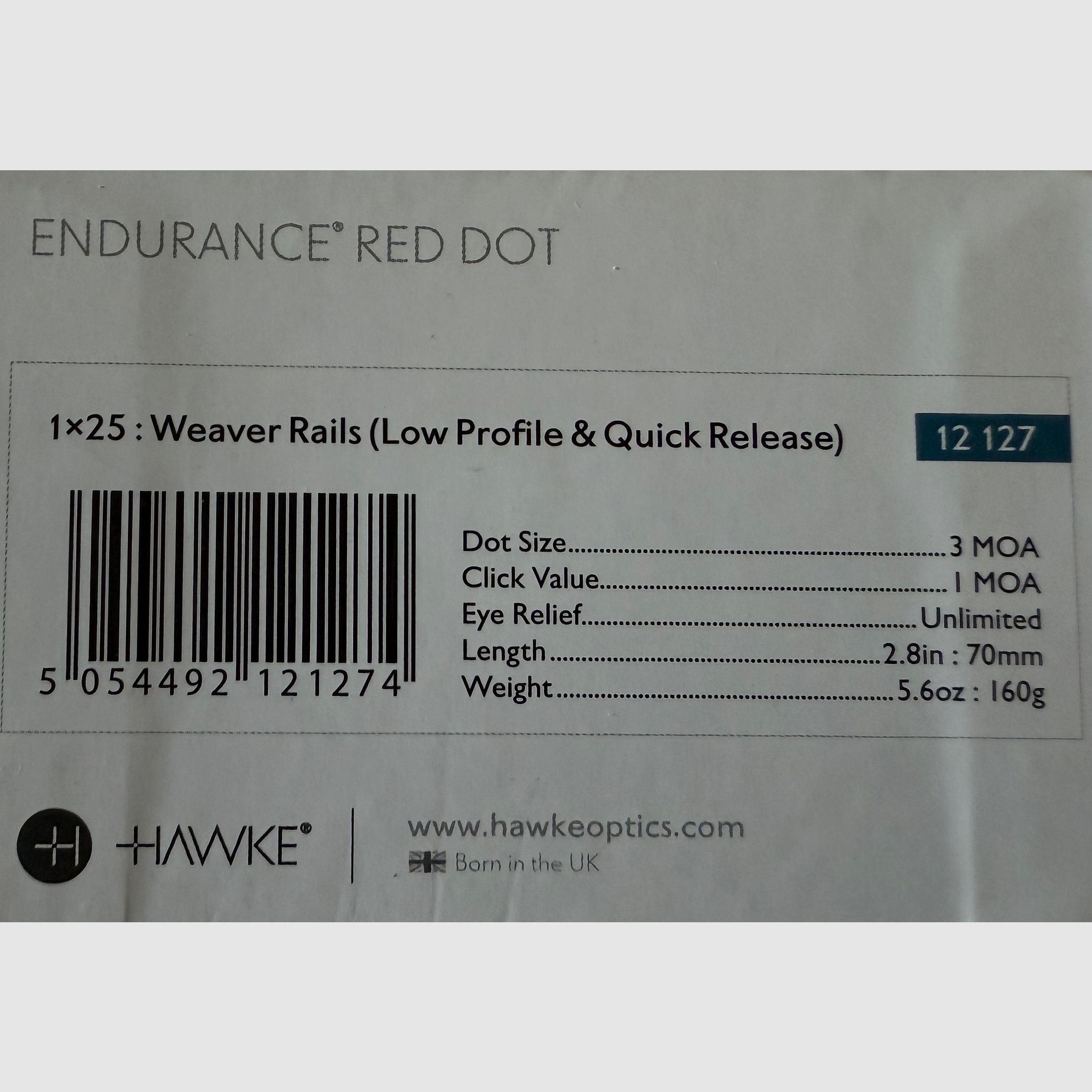HAWKE ENDURANCE 1X25 RED DOT 3 MOA WEAVER